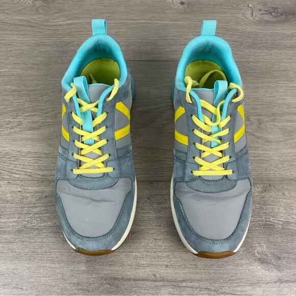 Vionic Gray With Yellow&Blue Detail Retro Vibe Rechelle Sneakers Sz.8 - Picture 3 of 15